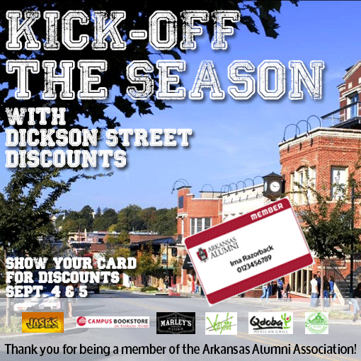 Kick-Off The Season with Dickson Street Discounts