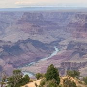 A view of the Colorado River at the south rim of the Grand Canyon.
